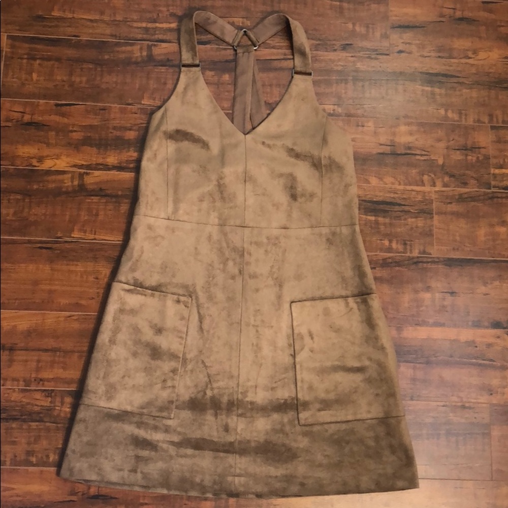 BCBG MAXAZRIA Faux Suede Shift Dress